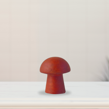 Velvet-style mushroom miniature for decor